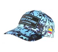 Casquette Plata o Plomo Bleue et Noire Strass Streetwear Colombia Baseball - Taille Unique - Bleu