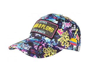 Casquette Plata o Plomo Jaune et Violette Strass Streetwear Colombia Baseball - Taille Unique - Jaune