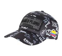 Casquette Plata o Plomo Noire et Grise Strass Streetwear Colombia Baseball - Mixte