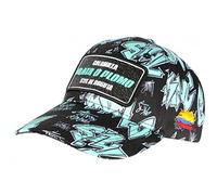 Casquette Plata o Plomo Turquoise Noire Strass Streetwear Colombia Baseball - Taille Unique - Bleu