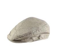Casquette Plate Homme Bérets respirants en lin for hommes, casquettes de journal rétro, casquette bleue for hommes et femmes, casquette de peintre à visière, casquette plate de pilote(GRAY,XL 60-62cm)