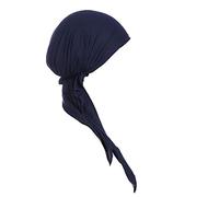 Casquette plate noire - Turban - Tête de femme musulmane - Turban - Casquette pour père, Marine, taille unique