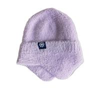 Casquette Plate pour Homme Winter Warm Knitted Plain Dyed Colorful Hat Letter Charm Custom Knit Hat for Women Casquette Marron (Purple, One Size)
