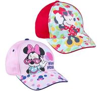 Casquette pour Enfant Minnie Mouse - Rose - 2 à 8 ans - Coton et Polyester - Casquette pour Enfants à Scratch Réglable - Produit Original Conçu en Espagne