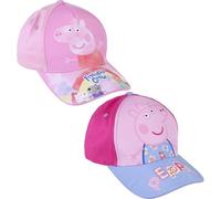 CERDÁ Casquette enfant Peppa Pig et ses amis Coton/Polyester scratch réglable Rose 2-4 ans