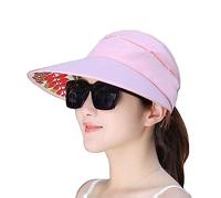 Casquette pour femme Printemps et été Mode Top Line Large Bord Pare-soleil Chapeau G35, rose, Taille unique