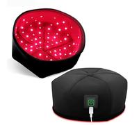 Casquette pour la repousse des cheveux, LED croissance cheveux, chapeau luminothérapie portable pour usage domestique augmente l'activité follicules pileux, soins capillaires anti-chute cheveux (noir)