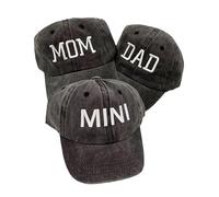 Casquette pour maman et papa chapeaux pour grands-parents, annonces de grossesse, cadeaux pour maman et papa, chapeaux pour grands-parents, parents et enfants famille, Ensemble de trois pièces