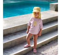 Casquette protège nuque anti-UV jaune pâle (7-12 mois)