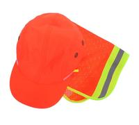 Casquette Réfléchissante Anti-UV Orange à Longue Queue, Unisexe | Nylon Léger, Haute Visibilité, Ajustement Réglable, Respirant, pour Pêche et Cyclisme, avec Protection Nuque
