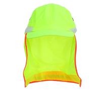 Casquette Réfléchissante Anti UV Verte avec Nuque Longue pour Hommes | Nylon Léger, Panneaux Haute Visibilité, Maille Respirante, Visière, Marche Nocturne et Course