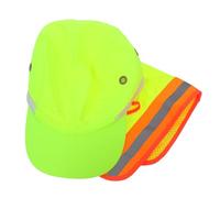Casquette Réfléchissante Anti-UV Verte pour Cyclisme, avec Protège-Nuque | Nylon Respirant, Panneaux Haute Visibilité, Maille Ventilée, Sangle Réglable, pour Course et Pêche