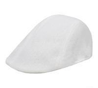 Casquette rétro en coton et lin pour homme - Chapeau d'été respirant (blanc)