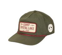 Casquette rétro « Friday The 13th Camp » avec badge Crystal Lake Vert