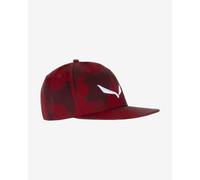 Casquette Salewa Puez Camou Flat rouge foncé logo blanc
