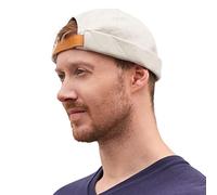 Casquette sans Visiere Docker Cap 100% Coton, Chapeau Marin Bonnet Baseball Toque Originale, Docker Hat sans Bord Femme Et Bob Homme Taille Ajustable Ivoire