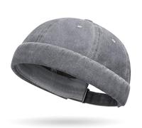 Casquette sans Visière Homme Femme Bonnet de Docker Rétro Docker Hat Cuffed Brimless Bonnet Homme Femme d'hiver Chapeau Homme Tricoté Tour de Cou Doublure Molleton Doux Cache