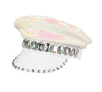 CASQUETTE SEQUIN RÉVERSIBLE BLANCHE ADULTE