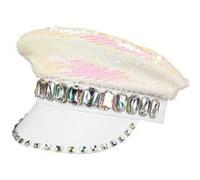 CASQUETTE SEQUIN RÉVERSIBLE BLANCHE ADULTE