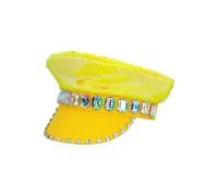 casquette sequin réversible jaune adulte - 33033