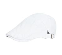 Casquette simple, lavable et respirante pour homme et femme, chapeau rétro britannique, casquette de club de mauvais garçons, Blanc., taille unique