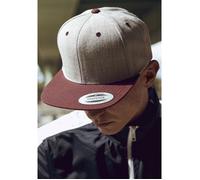 Casquette Snapback 2-Tone - Flexfit - Gris/Marron - 6 Panneaux - Ajustable - Classique
