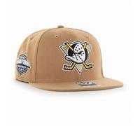 Casquette snapback - 47BRAND - Ducks NHL No Shot Captain - Noir - Camel - Mixte Taille unique