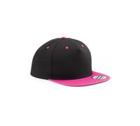 Casquette snapback 5 panneaux contrastée Beechfield - black/fuchsia - TU