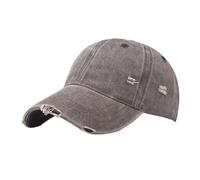 Casquette Snapback - Casquette de Baseball Wash to Do Old Hole, Casquette de Couleur Unie avec Plaque Lumineuse de personnalité Assortie pour l'extérieur