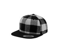 Flexfit Mixte Checked Flanell Snapback Blk/Cha One Size Casquette, blk/cha, Taille unique EU