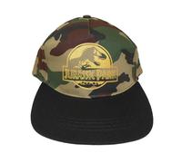 Heroes Inc. Jurassic Park-Gold Logo Black Snapback Cap Casquette de Baseball, Vert Camo, Taille Unique Hommes