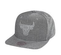 Casquette Snapback - Mitchell & Ness - Chicago Bulls - Gris - 100% Coton - Réglable