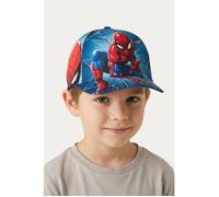 Marvel Chapeau de Baseball avec visière pour enfants et adolescents, Spiderman, bleu, imprimé all-Over, bleu, 54