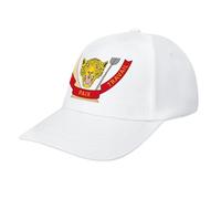 Casquette Sportive Polyester Respirante - République démocratique du Congo Insigne National modèle - Visière Courbée - Réglage par Boucle à l'Arrière - Style Urbain,Blanc
