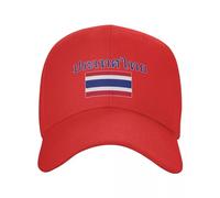 Casquette Strapback Classique - Nom du Pays De Thaïlande avec Motifs De Drapeau Chapeaux De Soleil, Chapeau De Plage D'Été Réglable, Casquette De Baseball pour Hommes, Casquette De Sport pour Ho