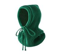Casquette Tennis Casquette de Ski Chaude et Coupe-Vent pour Femmes, Bonnet de Sport d'hiver tricoté, Thermique, Bavoir à Capuche Béret Chasseur Alpin (Green, One Size)