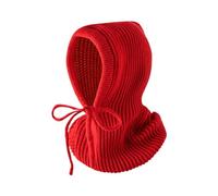 Casquette Tennis Casquette de Ski Chaude et Coupe-Vent pour Femmes, Bonnet de Sport d'hiver tricoté, Thermique, Bavoir à Capuche Béret Chasseur Alpin (Red, One Size)