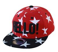 Casquette THENICE - Type baseball, Hip-Hop - Pour enfant - Rouge - Taille Unique