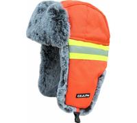 Casquette thermique d'hiver avec bande réfléchissante, casquette de protection des oreilles chaude pour l'extérieur, casquette d'hiver pour les travailleurs sanitaires, taille : 56-59 cm, couleur : or