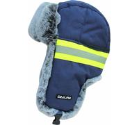 Casquette thermique d'hiver avec bandes réfléchissantes, casquette de protection des oreilles chaude pour l'extérieur, casquette d'hiver pour les travailleurs sanitaires, taille : 56-59 cm, couleur :