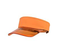Casquette transparente pour femme avec visière de couleur soleil, Orange, Taille unique