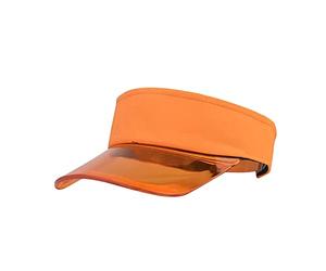 Casquette transparente pour femme avec visière de couleur soleil, Orange, Taille unique