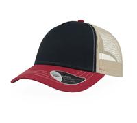 Casquette trucker Atlantis Headwear Rapper Canvas Bleu TU