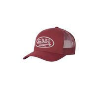 Casquette Trucker California Classique Unie - VON DUTCH - LOF - Blanc/Bordeaux - Coton/Polyester