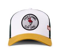Casquette Trucker Coastal HFT Filthy Flamingo Blanc/Moutarde Casquette En Maille
