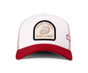 Casquette Trucker Coastal HFT High Lines Offwhite/Vin/Kaki Basecap Surf Mesh