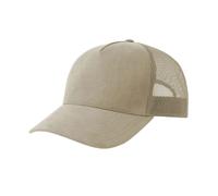 Casquette trucker en faux daim Atlantis Headwear RAPPER-S Beige 58 cm