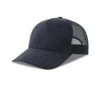 Casquette trucker en faux daim Atlantis Headwear RAPPER-S Bleu 58 cm