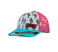 Casquette trucker fille Ariat Cactus Print Blanc TU