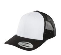 Flexfit Mixte Retro Trucker Colored Front Blk/WHT/Blk One Size Casquette, Noir/Blanc, Taille Unique EU